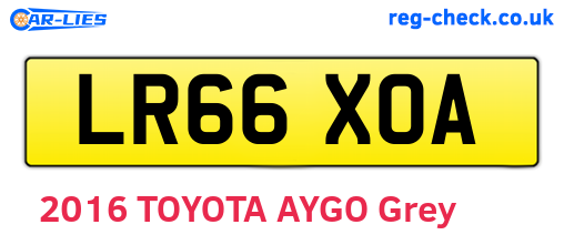 LR66XOA are the vehicle registration plates.