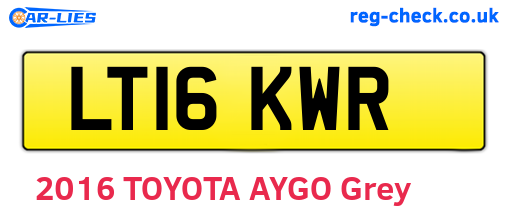 LT16KWR are the vehicle registration plates.