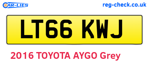 LT66KWJ are the vehicle registration plates.