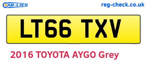 LT66TXV are the vehicle registration plates.