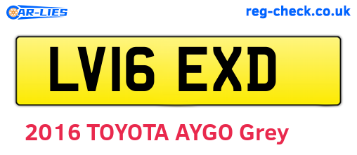 LV16EXD are the vehicle registration plates.