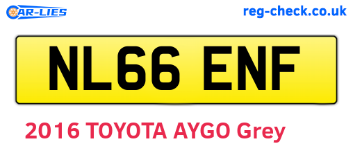 NL66ENF are the vehicle registration plates.