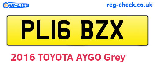 PL16BZX are the vehicle registration plates.