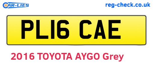 PL16CAE are the vehicle registration plates.