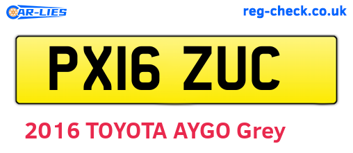 PX16ZUC are the vehicle registration plates.
