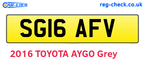 SG16AFV are the vehicle registration plates.