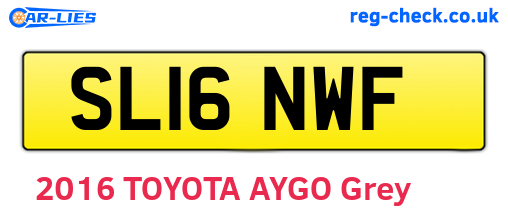 SL16NWF are the vehicle registration plates.