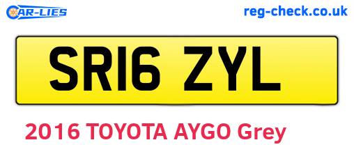 SR16ZYL are the vehicle registration plates.