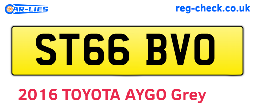 ST66BVO are the vehicle registration plates.