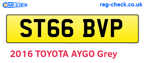 ST66BVP are the vehicle registration plates.