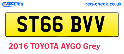 ST66BVV are the vehicle registration plates.