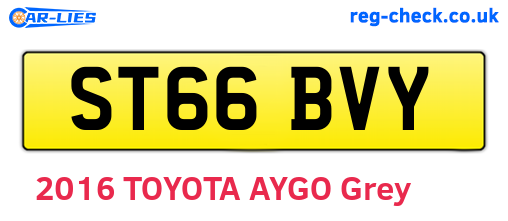 ST66BVY are the vehicle registration plates.