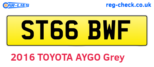 ST66BWF are the vehicle registration plates.