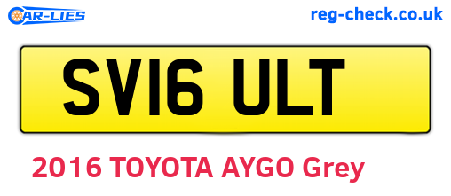 SV16ULT are the vehicle registration plates.
