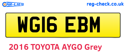 WG16EBM are the vehicle registration plates.