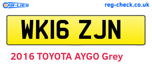 WK16ZJN are the vehicle registration plates.