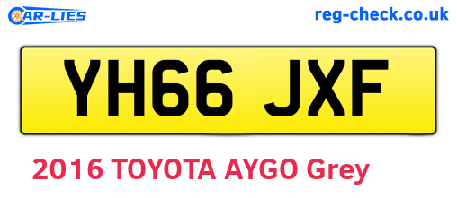 YH66JXF are the vehicle registration plates.