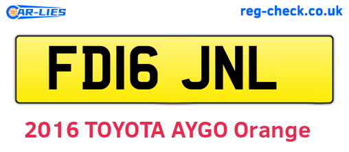FD16JNL are the vehicle registration plates.