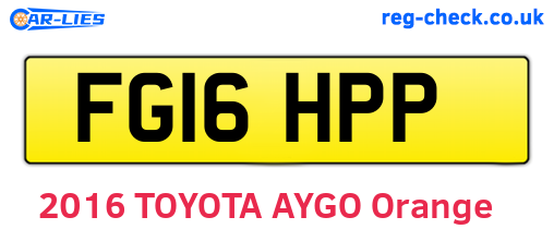 FG16HPP are the vehicle registration plates.