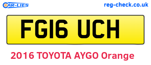 FG16UCH are the vehicle registration plates.
