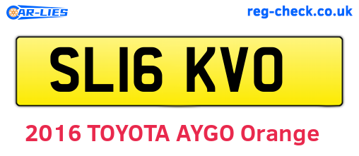 SL16KVO are the vehicle registration plates.