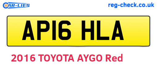 AP16HLA are the vehicle registration plates.