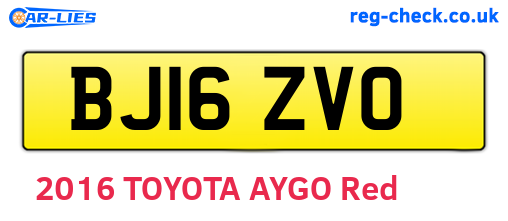 BJ16ZVO are the vehicle registration plates.