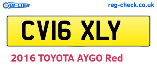 CV16XLY are the vehicle registration plates.