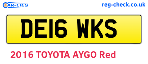 DE16WKS are the vehicle registration plates.