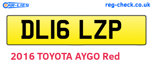 DL16LZP are the vehicle registration plates.