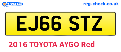 EJ66STZ are the vehicle registration plates.