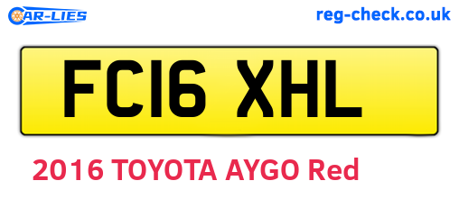 FC16XHL are the vehicle registration plates.