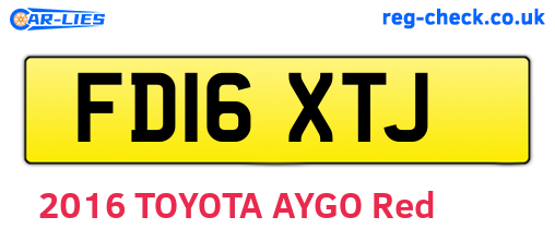 FD16XTJ are the vehicle registration plates.