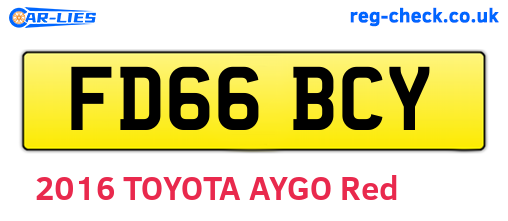 FD66BCY are the vehicle registration plates.
