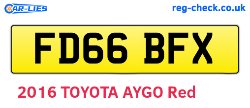 FD66BFX are the vehicle registration plates.