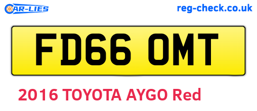 FD66OMT are the vehicle registration plates.