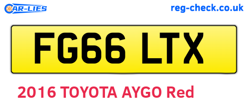 FG66LTX are the vehicle registration plates.