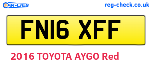 FN16XFF are the vehicle registration plates.