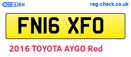 FN16XFO are the vehicle registration plates.