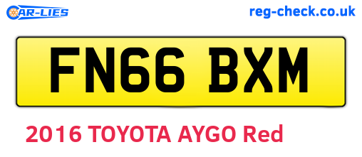 FN66BXM are the vehicle registration plates.