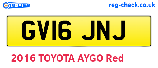 GV16JNJ are the vehicle registration plates.