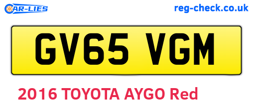 GV65VGM are the vehicle registration plates.