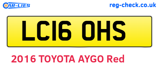 LC16OHS are the vehicle registration plates.