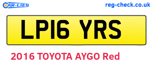 LP16YRS are the vehicle registration plates.