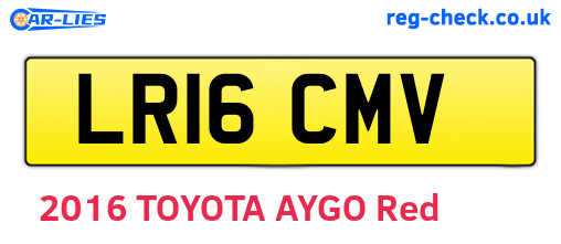 LR16CMV are the vehicle registration plates.