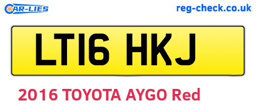 LT16HKJ are the vehicle registration plates.