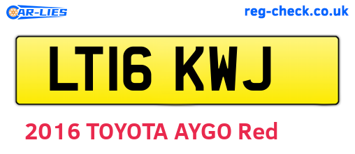 LT16KWJ are the vehicle registration plates.