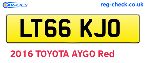 LT66KJO are the vehicle registration plates.