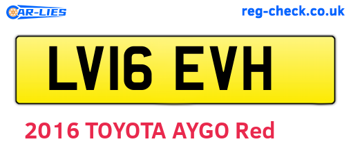 LV16EVH are the vehicle registration plates.