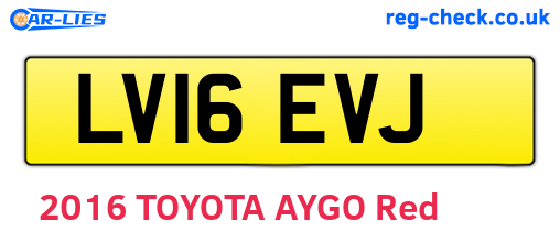 LV16EVJ are the vehicle registration plates.